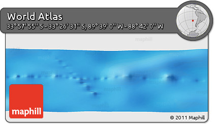 Shaded Relief Panoramic Map of the Area around 33° 42' 13" S, 89° 10' 30" W