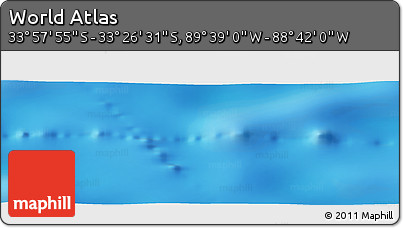 Shaded Relief Panoramic Map of the Area around 33° 42' 13" S, 89° 10' 30" W