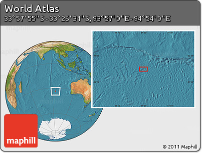 Satellite Location Map of the Area around 33° 42' 13" S, 94° 25' 30" E