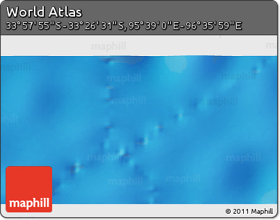 Shaded Relief 3D Map of the Area around 33° 42' 13" S, 96° 7' 30" E