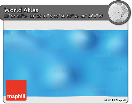 Shaded Relief 3D Map of the Area around 33° 42' 13" S, 99° 22' 30" W