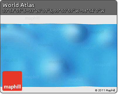 Shaded Relief 3D Map of the Area around 33° 42' 13" S, 99° 22' 30" W