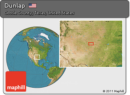 Satellite Location Map of Dunlap