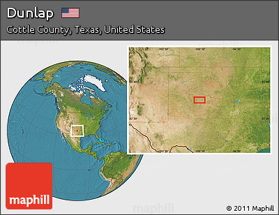 Satellite Location Map of Dunlap