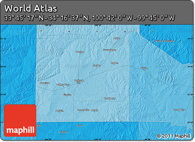 Political Map of the Area around 34° 0' 57" N, 100° 13' 29" W
