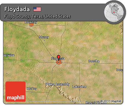 Satellite 3D Map of Floydada