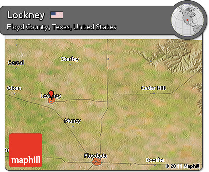 Satellite 3D Map of Lockney