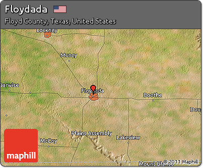 Satellite 3D Map of Floydada