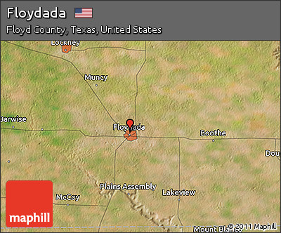 Satellite 3D Map of Floydada