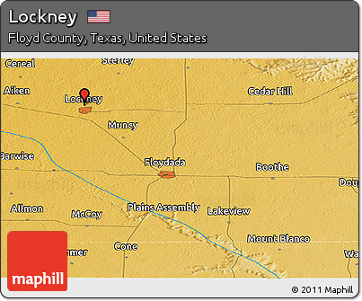 Physical Panoramic Map of Lockney