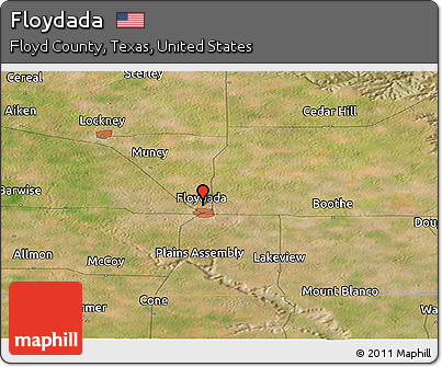 Satellite Panoramic Map of Floydada