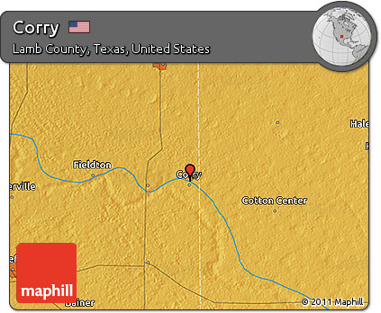 Physical 3D Map of Corry