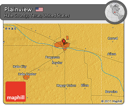 Physical 3D Map of Plainview