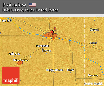 Physical 3D Map of Plainview