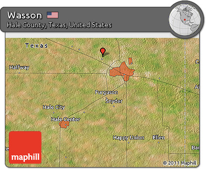 Satellite 3D Map of Wasson