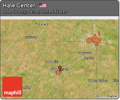 Satellite 3D Map of Hale Center