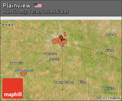 Satellite 3D Map of Plainview