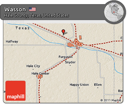 Shaded Relief 3D Map of Wasson