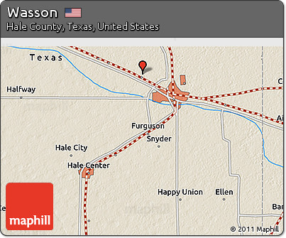 Shaded Relief 3D Map of Wasson