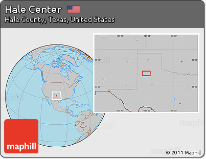 Gray Location Map of Hale Center