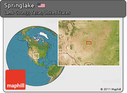 Satellite Location Map of Springlake
