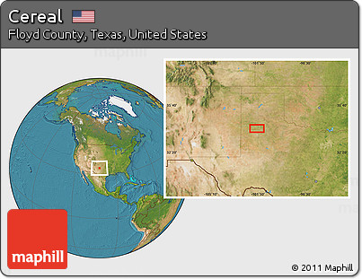 Satellite Location Map of Cereal