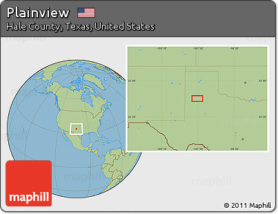 Savanna Style Location Map of Plainview