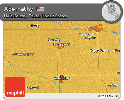 Physical Panoramic Map of Abernathy