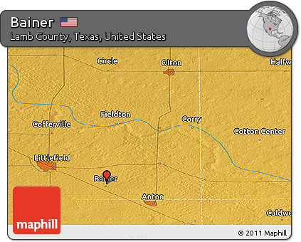 Physical Panoramic Map of Bainer