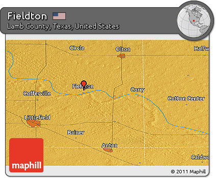 Physical Panoramic Map of Fieldton