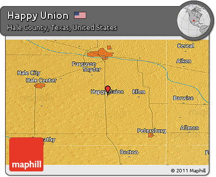 Physical Panoramic Map of Happy Union
