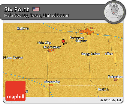 Physical Panoramic Map of Six Point