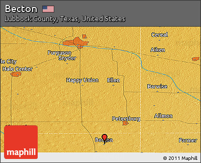 Physical Panoramic Map of Becton