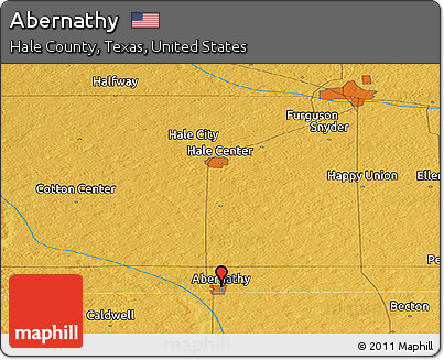 Physical Panoramic Map of Abernathy
