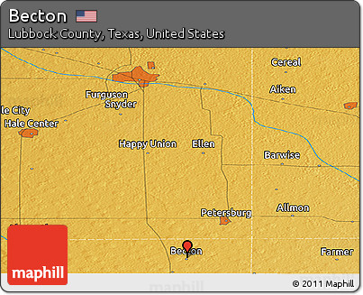 Physical Panoramic Map of Becton