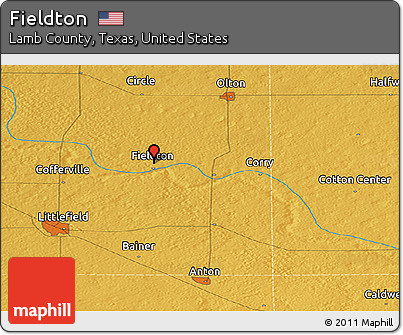 Physical Panoramic Map of Fieldton