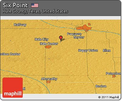 Physical Panoramic Map of Six Point