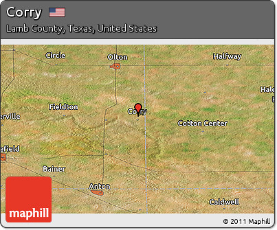 Satellite Panoramic Map of Corry