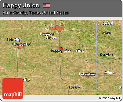 Satellite Panoramic Map of Happy Union