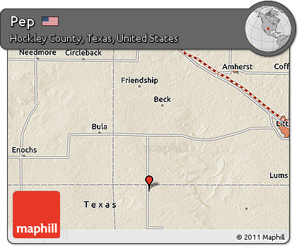 Shaded Relief 3D Map of Pep