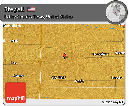 Physical Panoramic Map of Stegall