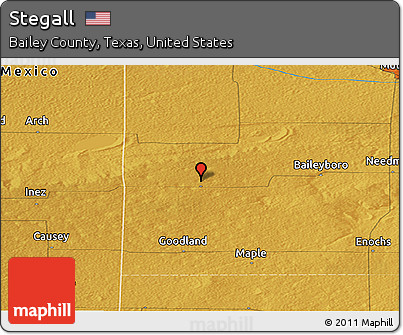Physical Panoramic Map of Stegall