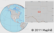 Gray Location Map of the area around 34° 0' 57" N, 103° 37' 30" W