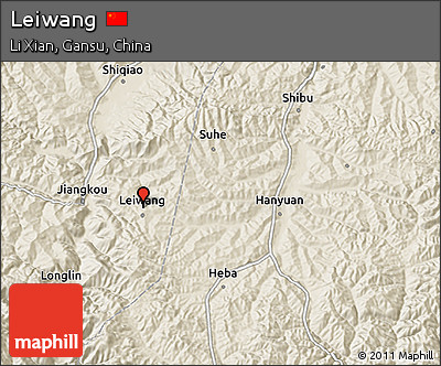 Shaded Relief 3D Map of Leiwang