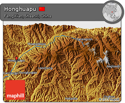 Physical 3D Map of Honghuapu
