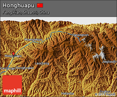 Physical 3D Map of Honghuapu