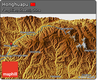 Physical 3D Map of Honghuapu