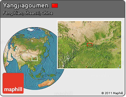 Satellite Location Map of Yangjiagoumen