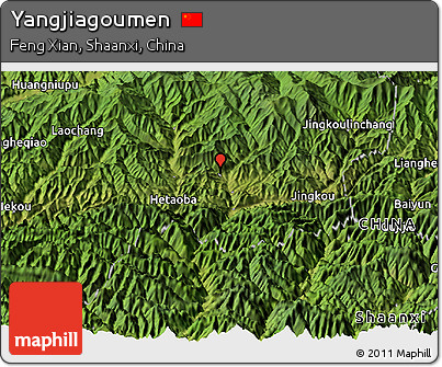 Satellite Panoramic Map of Yangjiagoumen