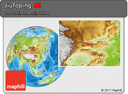 Physical Location Map of Jiufoping
